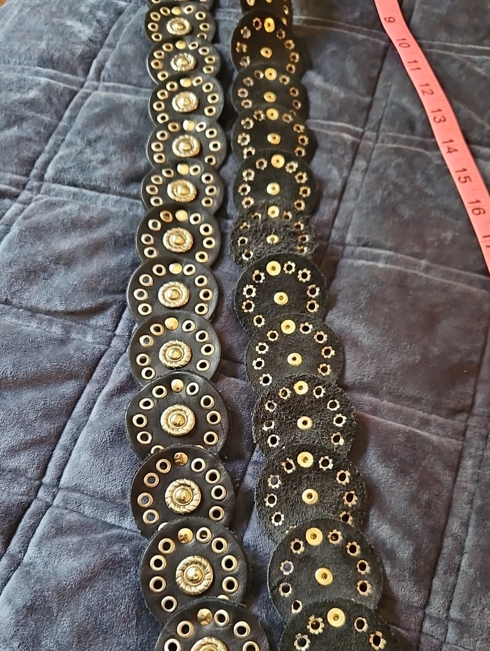 Free People Follow Your Arrow Leather Medallion Belt, Black, Gold Brass, L